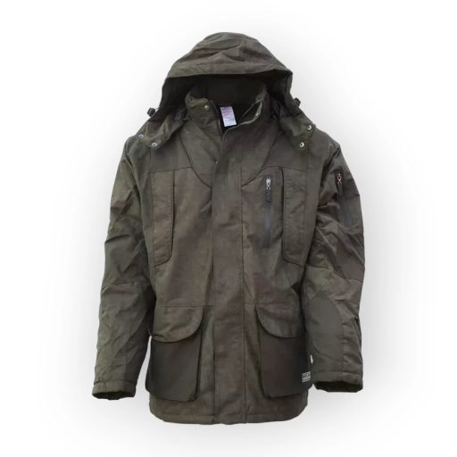Téli meleg vadász kabát khaki színben