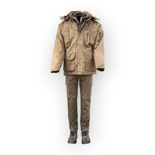 Téli meleg vadász kabát barna színben