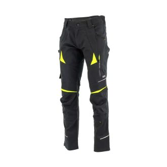 Sara Cottonflex deréknadrág - fekete - sárga