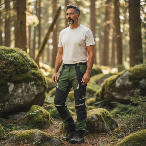 Sara Cottonflex deréknadrág - zöld - fekete