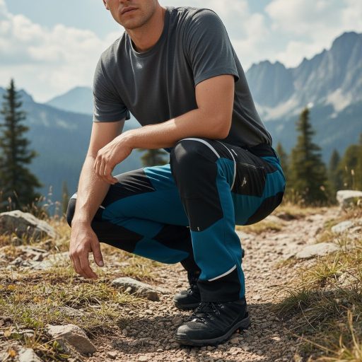 Sara Cottonflex deréknadrág - petrol kék - fekete