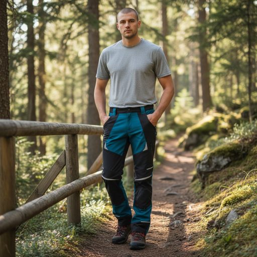 Sara Cottonflex deréknadrág - petrol kék - fekete