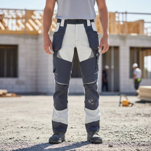 Sara Cottonflex deréknadrág - fehér - szürke