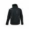 Sara Comfort Winter bélelt softshell hosszú kabát fekete - szürke