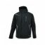 Sara Comfort Winter bélelt softshell hosszú kabát fekete - szürke