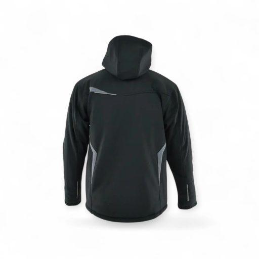 Sara Comfort Winter bélelt softshell hosszú kabát fekete - szürke