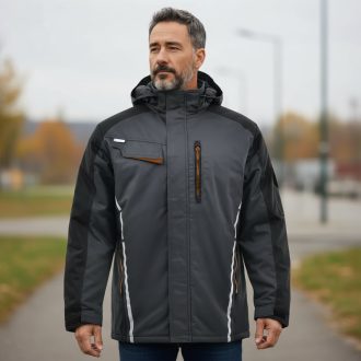 Sara Standard Winter bélelt hosszú kabát - sötétszürke