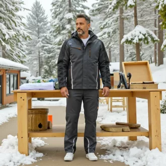 Sara Standard Winter bélelt hosszú kabát - sötétszürke