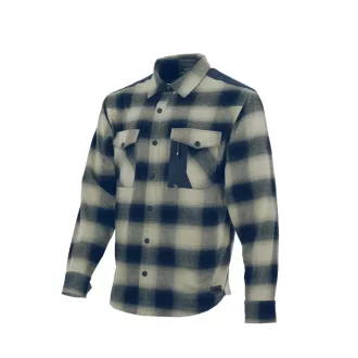 Sara Western Rancher flaneling - navy kék - szürke kockás