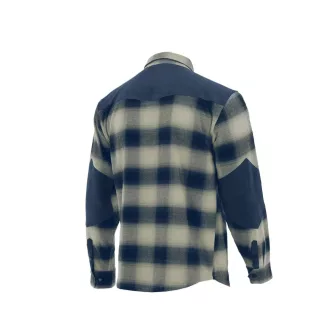 Sara Western Rancher flaneling - navy kék - szürke kockás