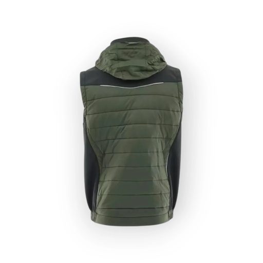 Sara Comfort Plus Hybrid kapucnis bélelt mellény fekete - zöld