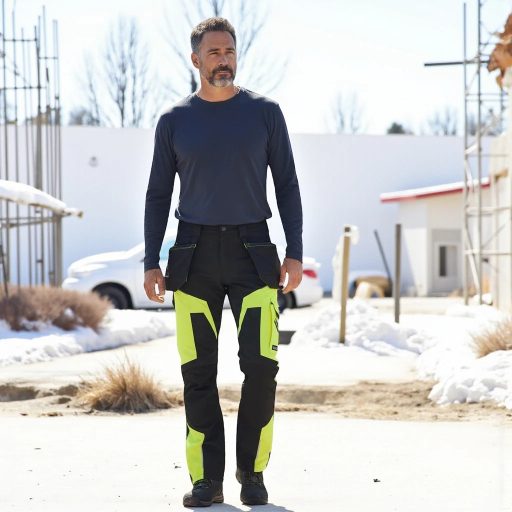 Sara Comfort Winter bélelt softshell deréknadrág fekete - sárga