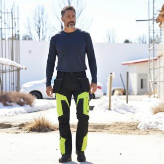   Sara Comfort Winter bélelt softshell deréknadrág fekete - sárga