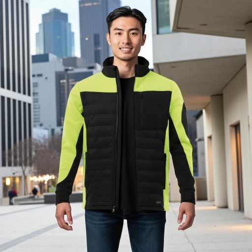 Sara Comfort Plus Hybrid cipzáras pulóver fekete - sárga