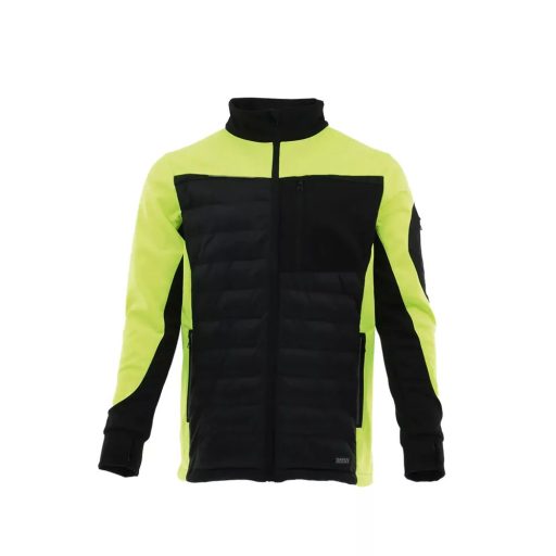 Sara Comfort Plus Hybrid cipzáras pulóver fekete - sárga