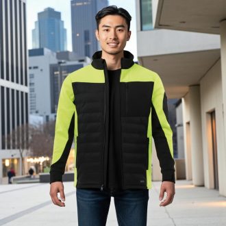 Sara Comfort Plus Hybrid cipzáras pulóver fekete - sárga