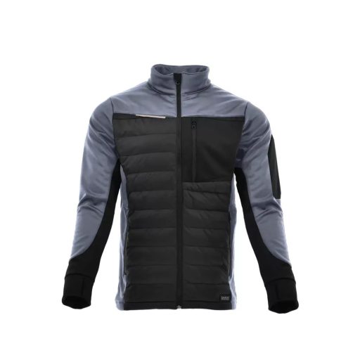 Sara Comfort Plus Hybrid cipzáras pulóver fekete - szürke