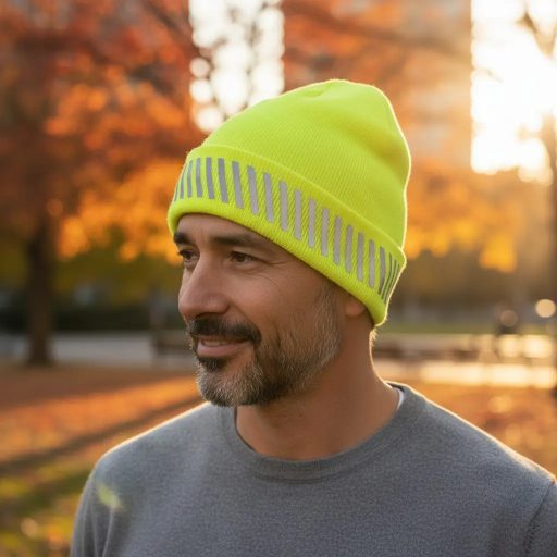 Urgent 7021 jólláthatósági kötött sapka - sárga