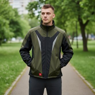 Urgent 934 softshell kabát olívazöld - fekete 