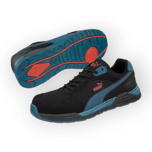 Puma Frontside BLK/BLUE Low S1P Esd Hro Src Munkavédelmi Cipő